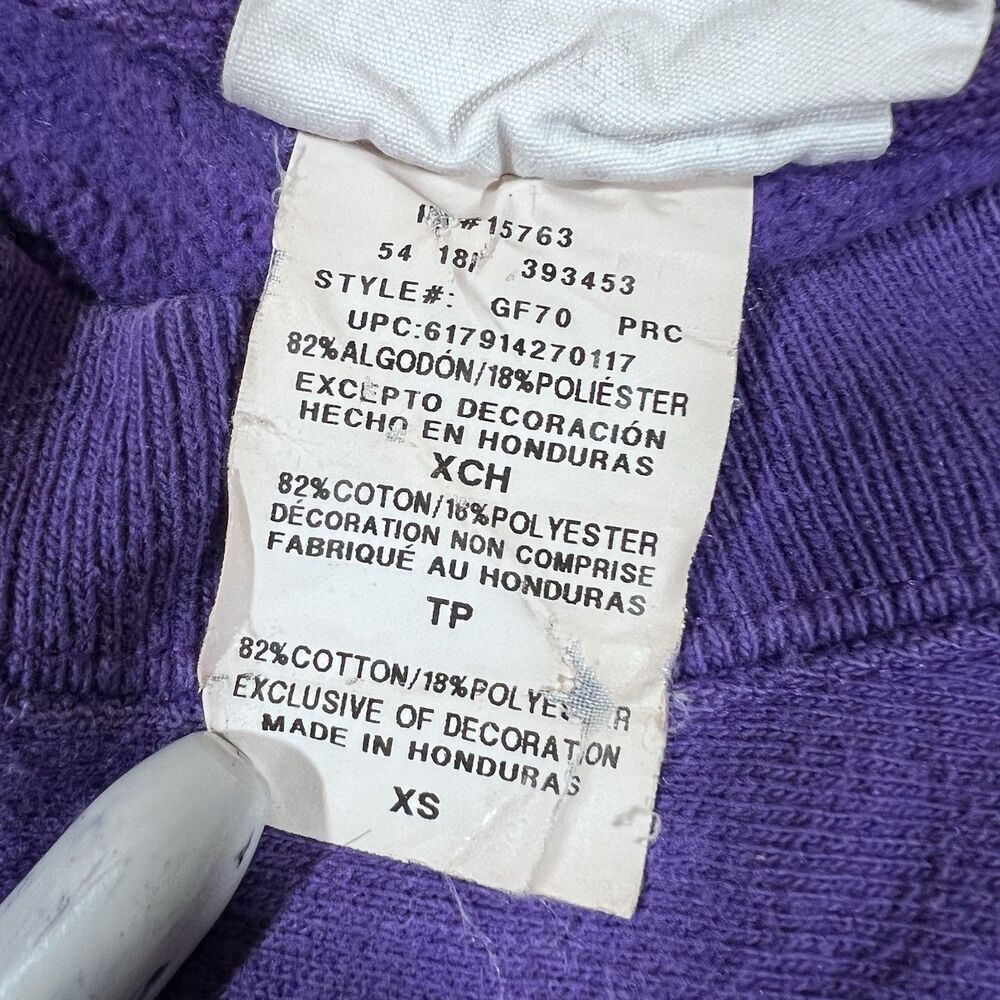 Champion Reverse Weave Purple Pullover Crew Neck Sweatshirt Adult Size XS - Picture 6 of 8